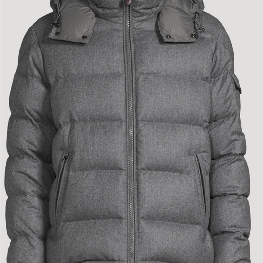 Moncler $3000+ Montgenevre Giubbotto Grey Wool Down Size 3 (M/L)